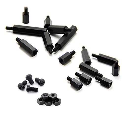 UCTRONICS 180pcs M3 Nylon Standoff Kit, Male Female Hex Utility Spacer Screw Nut Assortment Mounting Hardware Kit, Prototyping Accessories for FPV, RC, Quadcopter Drone, Arduino Circuit Board