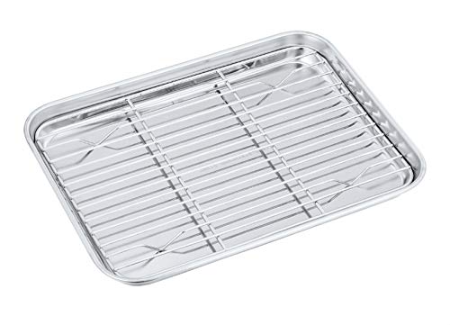 Toaster Oven Pan and Rack Set,P&P CHEF Toaster Oven