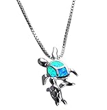 Smiling Wisdom - Blue Fire Opal Sea Turtle Totem