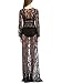 Yomoko Women Sexy Deep V-Neck Lace Maternity Photography Maxi Dress Black