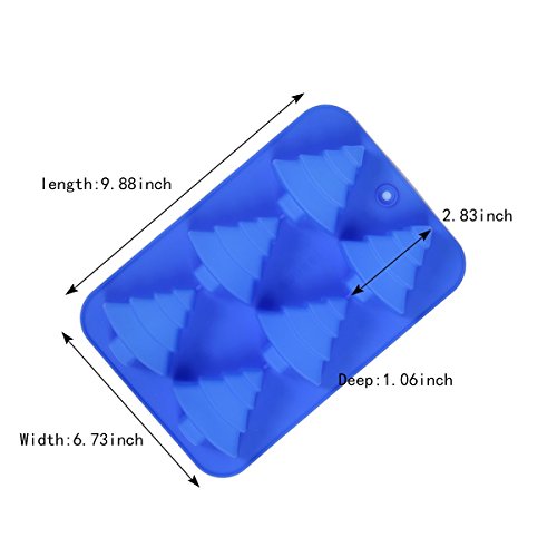 IHOMECOOKER 4PC Silicone Christmas Baking Mold Set Christmas Tree Snowflakes Snowman Cake Mold Set