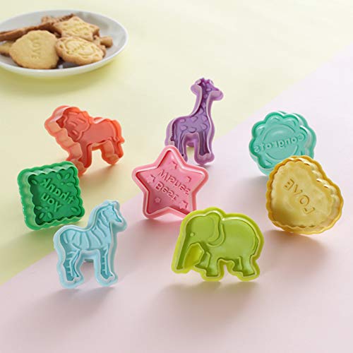 Rainmae 8pcs Animals Baking Pie Cookie Cutter, Fondant craft Cake