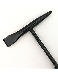 VASTOOLS   Martillo de soldadura con mango de resorte de bobina, 10.4 in, cono y cincel vertical cepillo de alambre de 10.0 in (gratis)