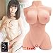 Japanese Life-Sized Adult Toy Women Torso Sex Doll for Men Male Masturbator Pussy Ass with Skeleton-3D Lifelike Sex Toys with Vagina and Anal TPE Doll Silicone Doll for Male with D-Cup Breast Play Fun