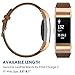 Simpeak Compatible for Fitbit Charge 2 Leather band, Genuine Leather Replacement Strap Band for Fit bit charge 2 Wristband Accessories for Fitbit Charge 2 Smart Watch,Dark brown Band/Rose gold Adaptor