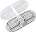 Gold Stars F3528002 Natural White LED RV Ceiling Double Dome Light (Fixture Double 921 Wedge 12v)