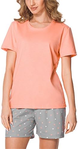 Merry Style Women's Pyjamas MS10-177 (Salmon/Grey, S)
