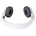 SODEE Folding Stereo Wired Headphones for Kids,Girls Headphones,Boys Headphone,in-line Microphone Remote Control Adjustable Over Ear Headphone Kids Headsets with Soft Earpads for Cellphones (White)