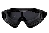 ALLMILL UV Protection Outdoor Sports Ski Glasses Windproof Snowmobile Bicycle Motorcycle Protective Glasses Ski Goggles-CS Army Tactical Goggles (Grey)