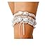 LR Bridal Ivory Bow Tie Ribbon Style Wedding Garter Set with Rhinestone (Ivory Set)