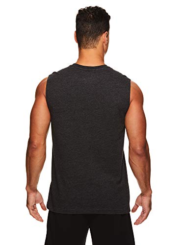 AND1 Men's Basketball Muscle Tank Top - Sleeveless Workout & Training Activewear Gym Shirt - Black Heather, X-Large