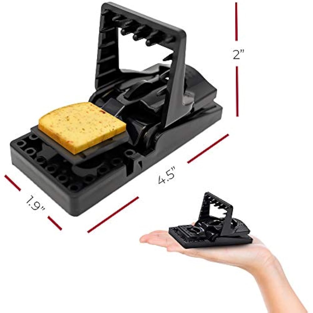 Simple Set Mouse Trap (8-Pack), Reusable Plastic Traps ...