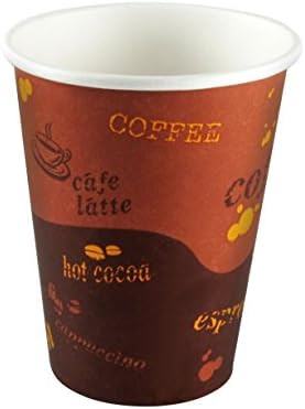 KaratC-K508 8 oz Paper Hot Cup (80mm Diameter), Stock Print (Case of 1000), White