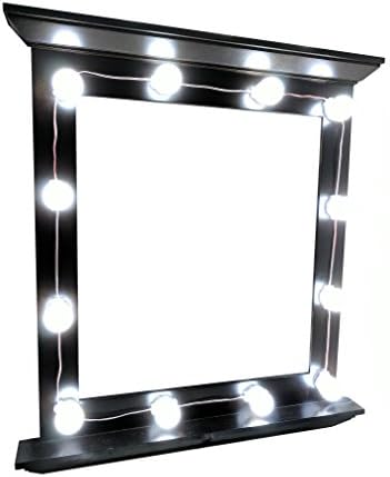 Hollywood Celebrity Style LED Vanity Mirror Attachment Kit with 12 Natural Bright White LED Light Bulbs by yaway for Makeup Dressing Table Cosmetic Attachment Perfect Fit for Mirrors + Dimmer Switch