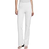 Lyssé Denim Trouser High Waisted Stretch Jeans for Women – Wide Leg Pull-On Pants with Flattering Fit & Soft Fabric