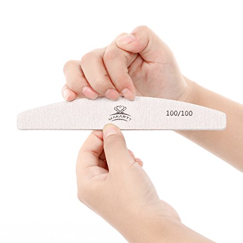 Makartt Zebra Nail File Washable Double Sided Emery Board 10 Pieces 100 100 Grit