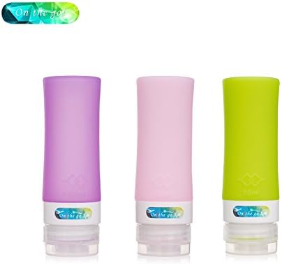 On the go Silicone Travel Bottle Set shampoo conditioner bottle leak proof design silicone travel bottles (Pillar 2OZ)