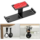 Dual Headphone Hanger Headset Stand New bee Under Desk Aluminum Headphone Hook Mount with Cable Organizer for All Headphones