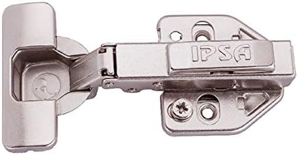 IPSA Full Overlay 3D Hydraulic 0 Crank Soft Close Cabinet Hinges 19-24 mm Door Thickness (Metallic)