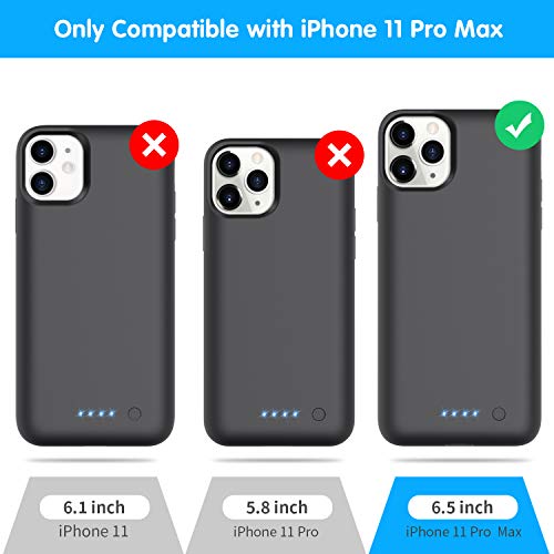 Xooparc Battery case for iPhone 11 pro max [7800mah] Upgraded Charging Case Protective Portable