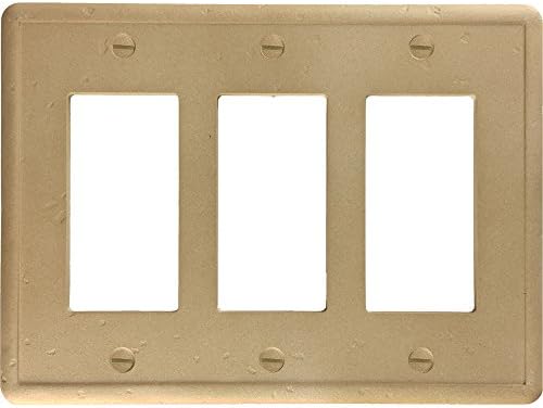 Questech Cappuccino Insulated Decorative Switch Plate/Wall Plate Cover – Made in the USA (Triple Decorator, Cappuccino)