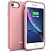 Lonlif Battery Case for iPhone 7/8, 4000mAh Portable Protective Charging Case Compatible with iPhone 7/8 (4.7 inch) Rechargeable Extended Battery Charger Case (Rose Gold)
