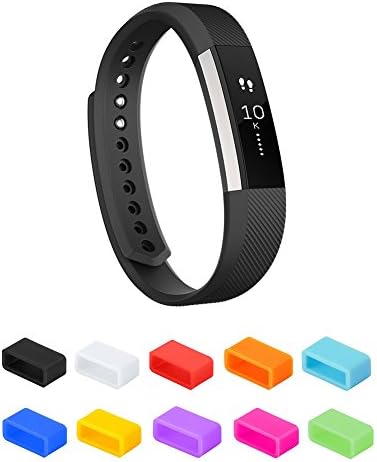 [10 Pack] HamFire Mixed-Color Silicon Fastener Clasp Ring for Fitbit Alta, Flex, Vivosmart - Keep Your Fitbit Alta Vivosmart Secure