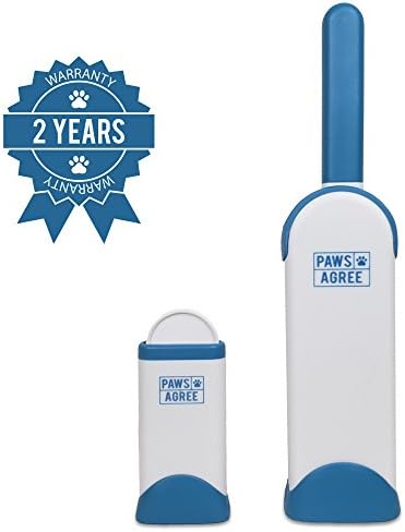 Pet Hair and Lint Remover by Paws Agree - Fur & Lint Remover with Self Cleaning Base to Remove Dog & Cat Hair from Furniture, Carpet, Bed, and Clothing