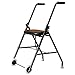 HomCom Folding Aluminum Medical Rollator Walker - Dark Green