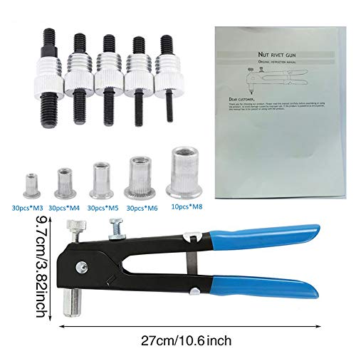 Speder 136pcs Rivet Nut Tool Kit Rivnut Tool Blind Nut Rivet Gun kit Wrench Threaded Insert Rivnut N - //medicalbooks.filipinodoctors.org