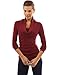 PattyBoutik Women Cowl Neck Ruched Sides Sweater (Burgundy Large)
