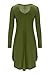 Ladylala Women's Long Sleeve Casual Loose Tunic T-Shirt Party Dress