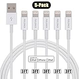 iPhone Charger, Lightning Cable, 5Pack 3FT Phone Charger to Syncing Charging Cable Data Cord Compatible with iPhone Xs, iPhone Xs MAX, iPhone XR, iPhone X, iPhone 8 /Plus, iPhone 7/6/5 /Plus More
