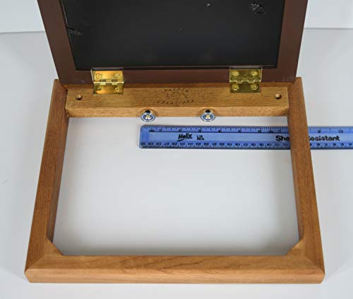 Concealment picture frame, hidden in plain sight, home defense compartment, hanging safe, gun stash, pistol wall mount storage, magnet brown