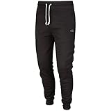 Mens Training Fitted Jogger Soccer Pants (Black) (Medium)