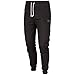 Mens Training Fitted Jogger Soccer Pants (Black) (Medium)