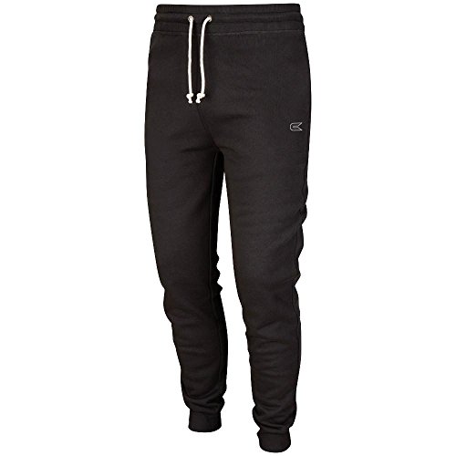 Mens Training Fitted Jogger Soccer Pants (Black) (Medium)
