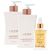 Joon Moisturizing Trio Set | Saffron Hair Elixir, Saffron Rose Shampoo and Conditioner