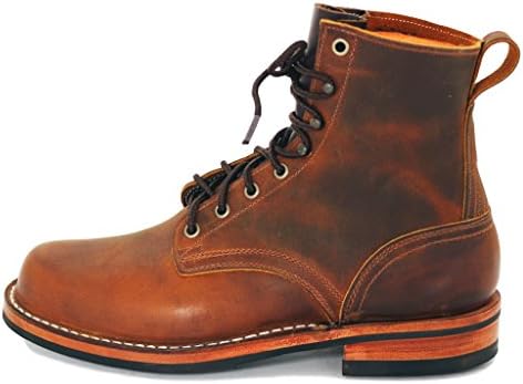 Nicks Boots Falcon Predator Dress Boot in Horween Orange Predator