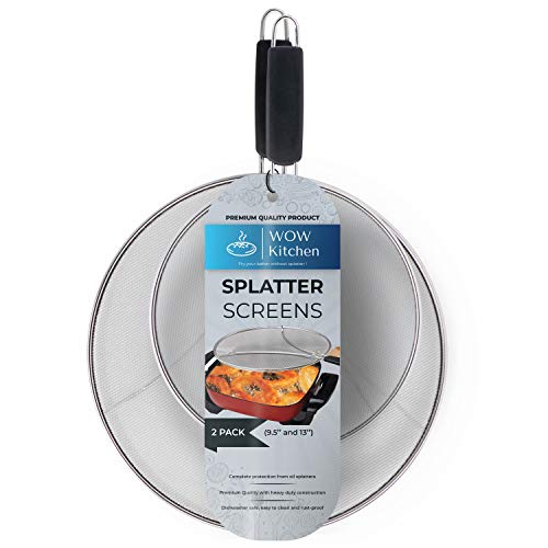 Splatter Screen for Frying Pan Set of 2 Grease Splatter Screens 9.5