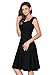 Newbely Women's 1950s Retro Vintage Cap Sleeve Party Swing Dress