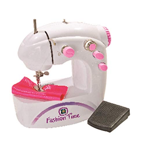 AMAV Fashion Time The Little Seamstress Denim Creations Craft Educational Sewing Kit - DIY Make Your Own Fashion, Sewing Machine Set for Girls