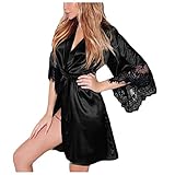 NREALY PJ Women's Sexy Silk Kimono Dressing