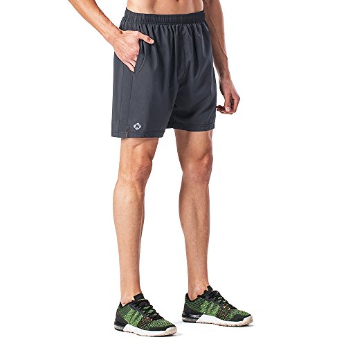 NAVISKIN Men's 5 inch Running Shorts Lightweight Quick Dry Workout