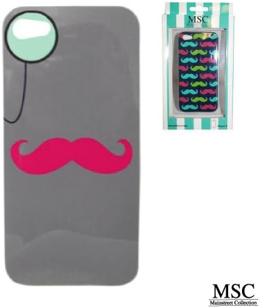 Mainstreet Collection iPhone 5 Grey Monacle Moustache Design Phone Case