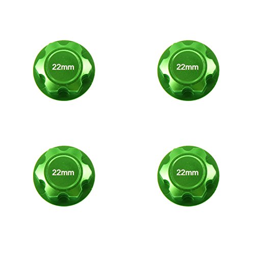 Atomik RC Traxxas X-Maxx Alloy 22mm Wheel Nut - 4pcs, Green