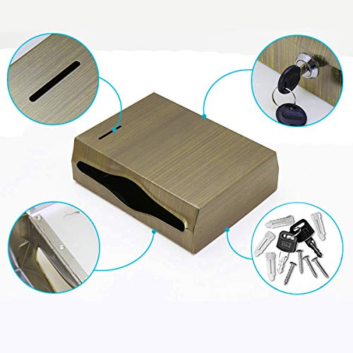 Antique Brass Bronze Dual Dispensing Paper Towel Holder Toilet Paper Dispenser Stainless Steel Wall Mount Bathroom Vintage Luxury Restroom Trifold Hand Tissue Napkin - Thumbnail 4