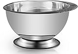 Stainless Steel Kitchen Bowl Large 3.5 Quart Capacity for Mixing, Salads, Baking, BBQ by Pro Chef Kitchen Tools