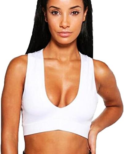 Leedford Blouse, Women Running Sports Bra Yoga Gym Workout Vest Crop Tops Shapewear Padded Bra Pink
