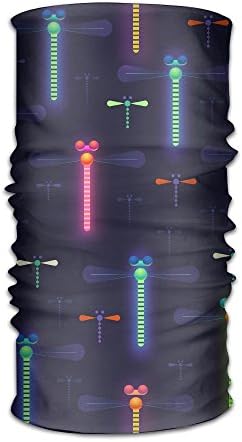 BANANA FLAME Colored Fluorescent Worm Versatile Sports &amp; Casual Headwear,Bandana, Balaclava, Moisture Wicking Microfiber UV Protection For Running, Yoga, Hiking, Travel Unisex
